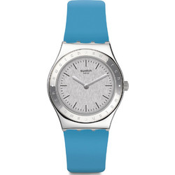 Swatch Brisebleue Γυναικείο Ρολόι με Γαλάζιο Καουτσούκ Λουράκι YLS203