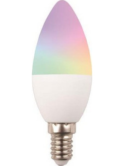 Λάμπα LED SMART WiFi κεράκι Ε14 RGBW εναλλαγής χρωμάτων + λευκό 220-240V 470lm - 147-77902