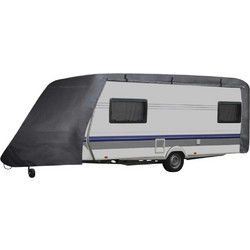 vidaXL Κουκούλα Τροχόσπιτου Γκρι L 210095