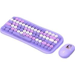 Yilima QS-808 Purple Ασύρματο Σετ Πληκτρολόγιο & Ποντίκι