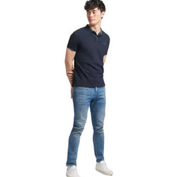 Superdry Classic Pique Polo Ανδρική Αθλητική Μπλούζα Polo Navy Μπλε M1110343A-98T