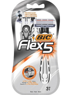 BIC Flex 5 Ξυραφάκι με Ανταλλακτικές Κεφαλές με 5 Λεπίδες & Λιπαντική Ταινία 3τμχ