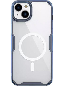 Nillkin Nature Pro MagSafe Back Cover Transparent / Blue (iPhone 15)
