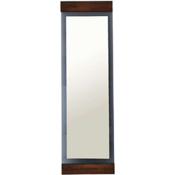 Καθρέπτης Δαπέδου - Τοίχου Murano 552NOS2327 50x3x170cm Walnut Aberto Design Μέταλλο,Γυαλί