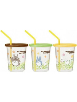 STUDIO GHIBLI - Totoro - Set of 3 Cup with lid and straw 320ml