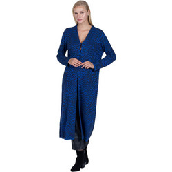 AGGEL Γυναικεία Ζακέτα Πλεκτή Μακριά Royal Blue FW32031K-1034