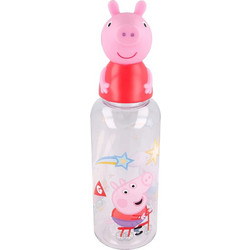 Stor Peppa Pig 3D Παιδικό Μπουκάλι Πλαστικό BPA Free Ροζ 560ml