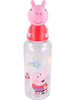 Stor Peppa Pig 3D Παιδικό Μπουκάλι Πλαστικό BPA Free Ροζ 560ml
