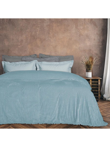 Κουβέρτα Fleece Υπέρδιπλη 220x240 Das Home 1355 Γαλάζιο