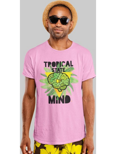 Tropical state of mind t-shirt - PINK