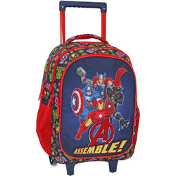 Must Avengers Assemble Σχολική Τσάντα Τρόλεϊ Δημοτικού Μπλε Κόκκινη 506101