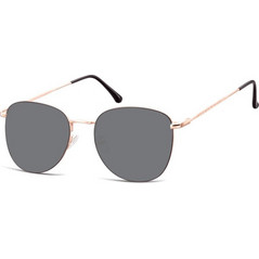 Sunoptic SS-924B Ανδρικά Γυαλιά Ηλίου Στρογγυλά Μεταλλικά Χρυσό με Μαύρο Polarized Φακό