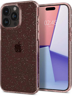 Spigen Liquid Crystal Glitter Back Cover Rose Quartz (iPhone 15 Pro Max)
