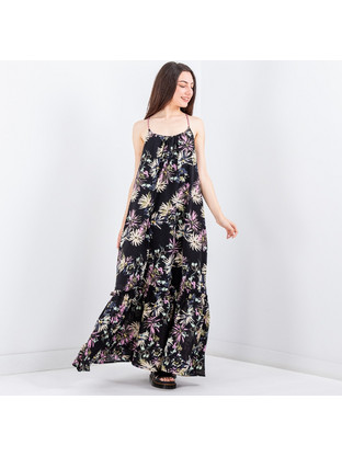 Maison Scotch Midi Καλοκαιρινό Φόρεμα Μαύρο 171834-SC5638