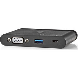 Σταθμός σύνδεσης από USB 3.0 Type-C αρσ. σε USB-C / USB 3.0 / VGA θηλ. σε μαύρο χρώμα - 233-1897