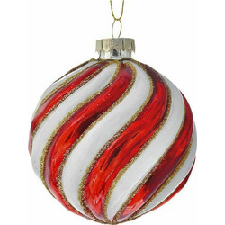 Χριστουγεννιάτικη Μπάλα Γυάλινη Κόκκινη 8cm 6τμχ