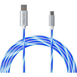 Καλώδιο Δεδομένων Φόρτισης Oniverse με LED USB-A to USB-C 2m - White