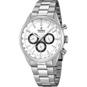 Festina Ανδρικό Ρολόι Χρονογράφος με Ασημί Μεταλλικό Μπρασελέ F16820/Q Festina Ανδρικό Ρολόι Χρονογράφος με Ασημί Μεταλλικό Μπρασελέ F16820/Q
