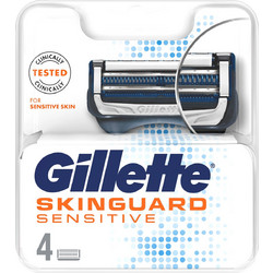 Gillette SkinGuard Sensitive Ανταλλακτικά Ξυραφάκια με 2 Λεπίδες & Λιπαντική Ταινία 4τμχ