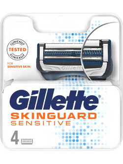 Gillette SkinGuard Sensitive Ανταλλακτικά Ξυραφάκια με 2 Λεπίδες & Λιπαντική Ταινία 4τμχ