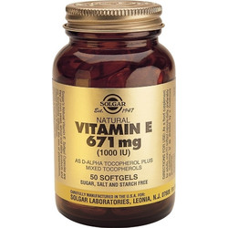 Solgar Vitamin E 671mg 1000iu 50 Μαλακές Κάψουλες