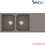 Sanitec Ultra Granite 800 Επικαθήμενος Νεροχύτης Γρανίτη Αντιστρεφόμενος Ματ Sienna 116x50cm