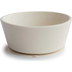 Mushie Μπολ Σιλικόνης με Βεντούζα Ivory