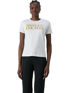 Versace R Logo Thick Foil T-Shirt Γυναικείο (76HAHT04 CJ00T G03) Λευκό
