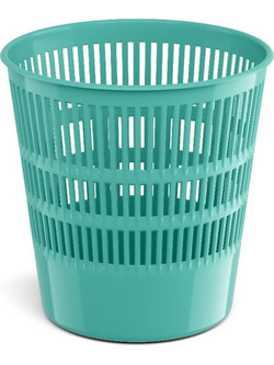 Latticed wastebasket ErichKrause(R) Pastel Mint, 12l, mint