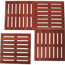 Ξύλινο δάπεδο red shorea 50x50 εκ