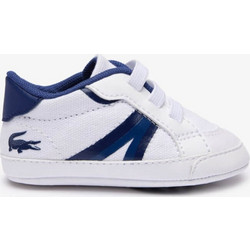 Lacoste L004 Crib 2232 Cub Βρεφικά Sneakers Αγκαλιάς Λευκά Navy Μπλε 37-46CUB0001080