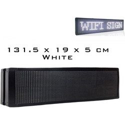 LED Κυλιόμενη πινακίδα Wifi με Λευκό φωτισμό μονής όψης 220V 131x19x5cm 17959016