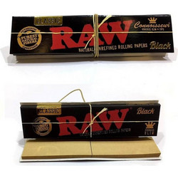 RAW Χαρτάκια Black - King Size Slim Με Τζιβάνα