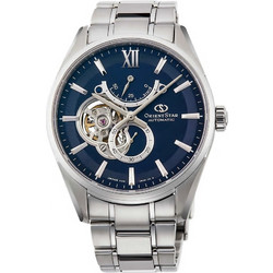 Orient Star Ανδρικό Ρολόι Αυτόματο με Ασημί Μεταλλικό Μπρασελέ RE-HJ0002L00B