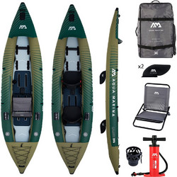 Aqua Marina Caliber 398 Φουσκωτό Kayak 2 Ατόμων Πράσινο Χακί 28357