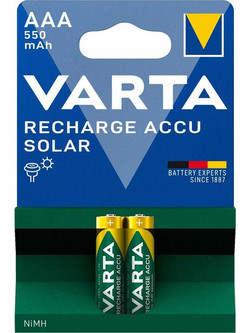 Varta Rechargeable Accu Solar AAA 550mAh 2τμχ