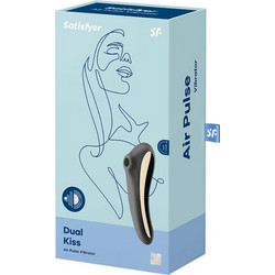 Satisfyer Dual Kiss Clit Stimulating Κλειτοριδικός Δονητής Μαύρος