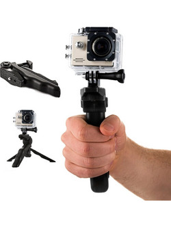 Mount with a mini tripod for GoPro SJCAM action cameras black