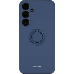 Θήκη Σιλικόνης με Μεταλλικό Μαγνητικό Ring Holder - Samsung Galaxy S24 Plus - Spacecase Silicone Ring - Blue (5905719106744)