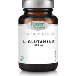 Power of Nature Platinum Range L-Glutamine 500mg, 30caps