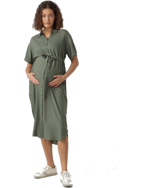 Καλοκαιρινό φόρεμα tunic εγκυμοσύνης θηλασμού πράσινο λαδί 20018558 Vero Moda
