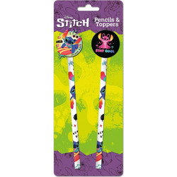 ΣΕΤ 2 ΜΟΛΥΒΙΑ ΜΕ ΓΟΜΑ ΛΙΛΟ ΚΑΙ ΣΤΙΤΣ - LILO AND STITCH (ACID POPS) PENCILS AND TOPPERS SR74408