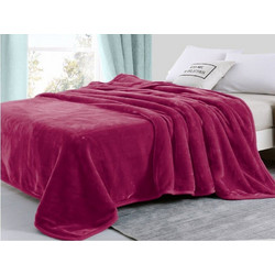 Κουβέρτα Γίγας Βελουτέ Super Soft Γαρύφαλλο 260x240 - Μπορντό