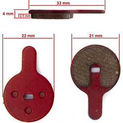 eWHEEL RESIN ΤΑΚΑΚΙΑ ΔΙΣΚΟΦΡΕΝΟΥ 2 ΖΕΥΓΗ ΓΙΑ E-SCOOTER/E-BIKE FPF-004