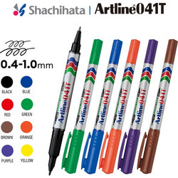 Artline Twin Marker 041T Μαρκαδόρος Ανεξίτηλος Διπλής Μύτης 0.4-1.0mm. Πορτοκαλί
