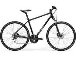 Merida Crossway 20 Ποδήλατο Trekking 28" Αλουμινίου με 24 Ταχύτητες και Δισκόφρενα Μαύρο Ασημί