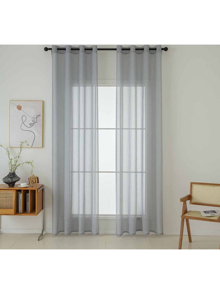 445890 BEAUTY HOME ΥΦΑΣΜΑ ΚΟΥΡΤΙΝΑΣ ΜΕ ΤΟ ΜΕΤΡΟ ΓΑΖΑ SHARP ART 8448 Φ300 ΓΚΡΙ