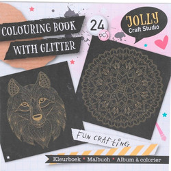 Βιβλίο ζωγραφικής με glitter με 24 σελίδες 21x21x0,5εκ