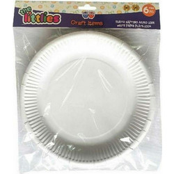 Χάρτινα πιάτα λευκά The Littlies 23cm 646789 6τεμ