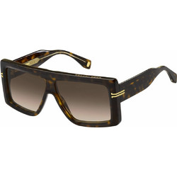Marc Jacobs MJ1061/S KRZ/HA Γυναικεία Γυαλιά Ηλίου Aviator Κοκάλινα Μαύρα με Καφέ Degradee Φακό